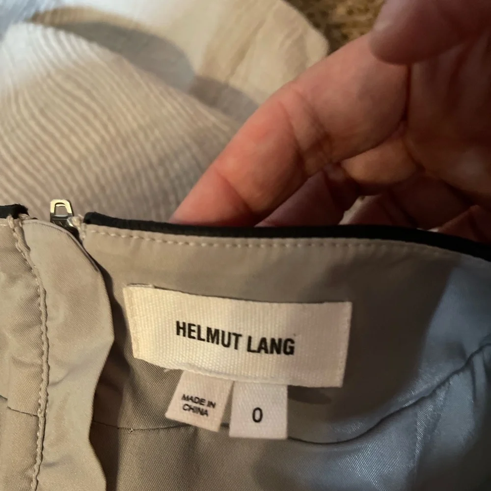 Helmut Lang Cream and Black Asymmetrical Mini Skirt - Picture 8 of 9